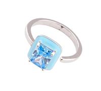 Bague géométrique ouverte avec pierres de zircon brillantes, style art moderne, réglable, carré, étoile, cœur, ovale, accessoire étincelant en oxyde de zirconium pour tous les jours, taille unique