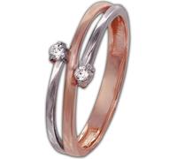 Bague GoldDream Femme Gr. 54 17,2 or véritable333 or rose blanc D2GDR532E54