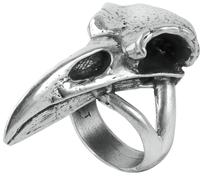 Bague Gothic de Alchemy Gothic - Crâne De Corbeau - pour Femme - couleur argent M