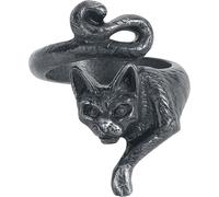 Bague Gothic de Alchemy Gothic - Le Chat Noir Ring - pour Femme - noir XXS-XS