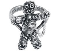 Bague Gothic de Alchemy Gothic - Poupée Vaudou - pour Femme - couleur argent M