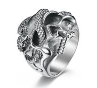 Bague gothique en acier titane, style européen et américain, bague gothique dominatrice en acier inoxydable