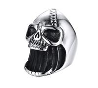 Bague gothique en forme de crâne - Décapsuleur de bouteille | Bague décapsuleur tendance punk motard | Outil de bar à bière pour homme