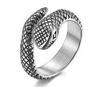 Bague gothique vipère pour homme, bague gothique nordique en acier inoxydable