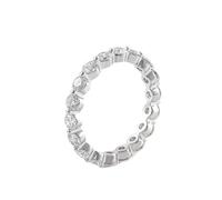 Bague Graver Personnalisé Couple Alliance Taille 49 Or Blanc 18 Carats Diamant Créé Éternité Sœur pour Tante Anniversary Bijoux