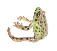 Bague grenouille - Bagues étranges, ouvertes et réglables sur le thème de la nature, bijoux pour femmes, hommes, garçons, filles, amoureux des animaux, Refer to description, Métal + résine, Unisexe