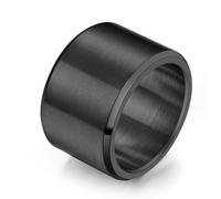 Bague hip-hop européenne et américaine en acier inoxydable, bague dominatrice en acier titane mat pour homme