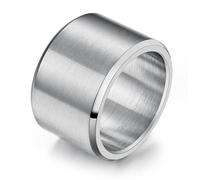 Bague hip-hop européenne et américaine en acier inoxydable, bague dominatrice en acier titane mat pour homme