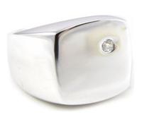 Bague Homme - LES TRESORS DE LILY - Charles - Argent - Oxyde de zirconium - Largeur 13mm 60
