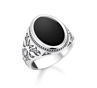 Bague Homme - THOMAS SABO - TR2454-641-11-62 - Argent Fin - Onyx - Torque et rigide 62
