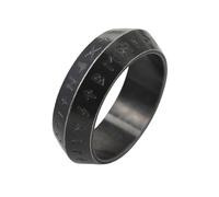 Bague Homme Viking Rune Bagues Acier inoxydable Mythologie Nordique Bagues Vintage Gothique Bague Rune Viking Anneaux Retro Rock Viking Bague Bijoux Nordique Bague pour Homme Femme Argent Noir