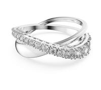 Bague Hyperbola, Taille ronde, Blanche, Métal rhodié 50