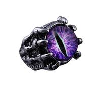 Bague Œil Démoniaque - Bague Griffe Punk Vintage, Bague Œil Maléfique Réglable Unique | Bague Œil Du Diable Gothique Étanche Adaptée Aux Hommes Et Aux Femmes, Accessoire De Bijoux Porte-bonheur