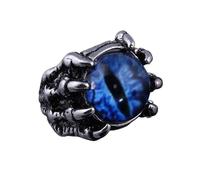 Bague œil griffe - bijoux punk de motard gothique vintage, bague de déclaration mauvais œil du diable, accessoire de mode en réglable | Mystérieux pour hommes et femmes, cadeau,