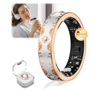 Bague intelligente et étui de chargement sans fil 【0 % de taux d'erreur - 30 % de précision plus élevée】【Santé automatique 24h/24, 7j/7 - 8 mesures (± 2 %)】Surveillance du sommeil, SpO2 portable