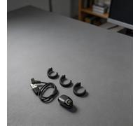 Bague intelligente numérique Tasbih pour comptage Zikr avec rappel du temps de prière - Anneaux de prière musulmanes pour écran OLED de type C - Charge de 18 à 22 mm (noir)