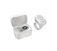 Bague intelligente portable Bluetooth S20 avec télécommande et étui de chargement (blanche) : Cadeau surprise S20
