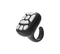 Bague intelligente portable S22 avec télécommande Bluetooth compatible (Couleur : Noir) : Cadeau surprise noir