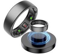 Bague intelligente pour homme et femme - Fréquence cardiaque SpO2 - Tracker d'activité - Étanchéité IP68 - Contrôle des gestes - Podomètre - Android iOS