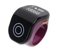 Bague intelligente réglable pour compteur numérique à 4 chiffres pour prière, méditation et suivi quotidien - ABS, compact 7 × 7 × 4 cm, or rose/noir/vert/violet/rouge (violet)