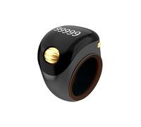Bague intelligente Tasbih Zikr - Compteur électronique musulman islamique OEM - Compteur de doigts numérique avec écran HD - Bague intelligente rechargeable avec fonction de comptage - Noir
