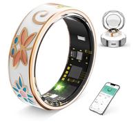 Bague Intelligente Vintage avec Surveillance de la Fréquence Cardiaque et du Sommeil, Tracker de Fitness, Anneau Connecté Compteur de Pas, étanche IP68, Batterie 7 Jours, Chargement Magnétique (7)