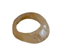 Bague large bande colorée en résine épaisse pour femme - Empilable - Accessoire léger, taille unique, Comme décrit, Comme décrit.