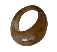 Bague large en résine brillante lisse avec design incurvé, accessoire confortable pour un usage quotidien et des occasions spéciales, taille unique, Comme décrit, Comme décrit.
