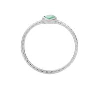 Bague LES PETITES MERVEILLES en Or 750/1000 Blanc et Emeraude Verte
