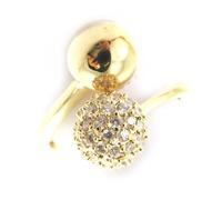 Bague - LES TRESORS DE LILY - 'Sissi' - Plaqué or - Oxyde de zirconium - Jaune - Blanc 52