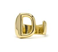 LUXENTER Bague Alphabet D finition or 18 carats - Réglable