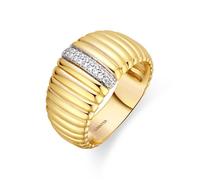 Bague - LUXENTER - Dorane - Argent sterling 925 - Zircone brillante - Finition or 18K 14