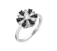 Bague - Luxenter - Lorush - Argent 925 - Zircon Onyx - Plaqué Rhodium 18