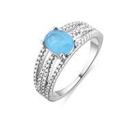 Bague - Luxenter - Siu - Argent 925 - Zircone Émeraude - Plaqué Rhodium 14