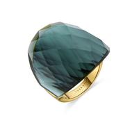 Bague - LUXENTER - Tak - Or jaune 18 carats - Onyx - Quartz hydrothermal vert 12