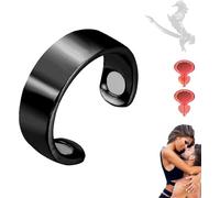 Bague magnétique en cuivre CopperMag pour thérapie de la prostate, anneau magnétique en cuivre réglable, améliore la circulation sanguine (noir)