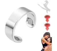Bague magnétique en cuivre CopperMag pour thérapie de la prostate, anneau magnétique en cuivre réglable, améliore la circulation (argent)