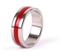 Bague magnétique gravée PK - Accessoires colorés pour pièces de monnaie de magie, magie, gros plan, illusions de rue, gadgets de mentalisme (blanc 19 mm) (rouge 19 mm)