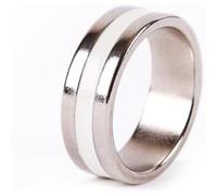 Bague magnétique gravée PK - Tours de magie colorés - Accessoires pour pièces de monnaie de magia - Gros plan - Illusions de rue - Accessoires de mentalisme (blanc 19 mm) (Blanc 20 mm)