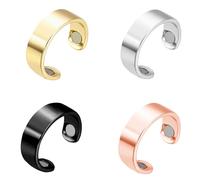 Bague Magnétique Lymphatic Drainage Therapeutic Magnetic Ring Lymphatic Drainage Anneau Magnetique Minceur Bague Drainage Lymphatique 4 Pièces Bague Détox Lymphatique Pour Homme et Femme