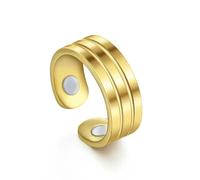 Bague magnétique pour hommes de mode en acier inoxydable or couleur aimant anneaux bijoux cadeau