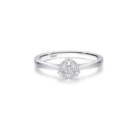 Bague Mariage, Bague Argent Réglage du Cluster avec Marquise Blanc Oxyde de Zirconium Argent 925 Taille 51.5