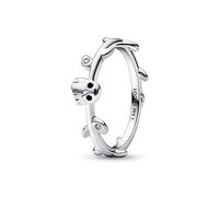 Bague Marvel Groot en argent sterling avec zircones cubiques transparentes et émail noir, taille 52