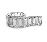 Bague Matrix, Taille baguette, Blanche, Métal rhodié 50