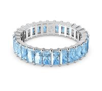 Bague Matrix, Taille baguette, Bleues, Métal rhodié 50