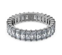 Bague Matrix, Taille baguette, Gris, Métal plaqué ruthénium 55