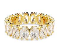 Bague Matrix, Taille ovale, Blanche, Placage de ton or 60