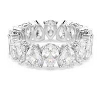 Bague Matrix Vittore, Taille poire, Blanche, Finition argentée 55