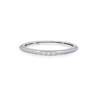 Bague Meilleure Amie, Bague Argent Massif Femme Argent Simple À Trois Pierres avec Rond Blanc Oxyde de Zirconium Taille 59