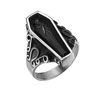Bague motarde vintage punk créative en acier inoxydable 316L